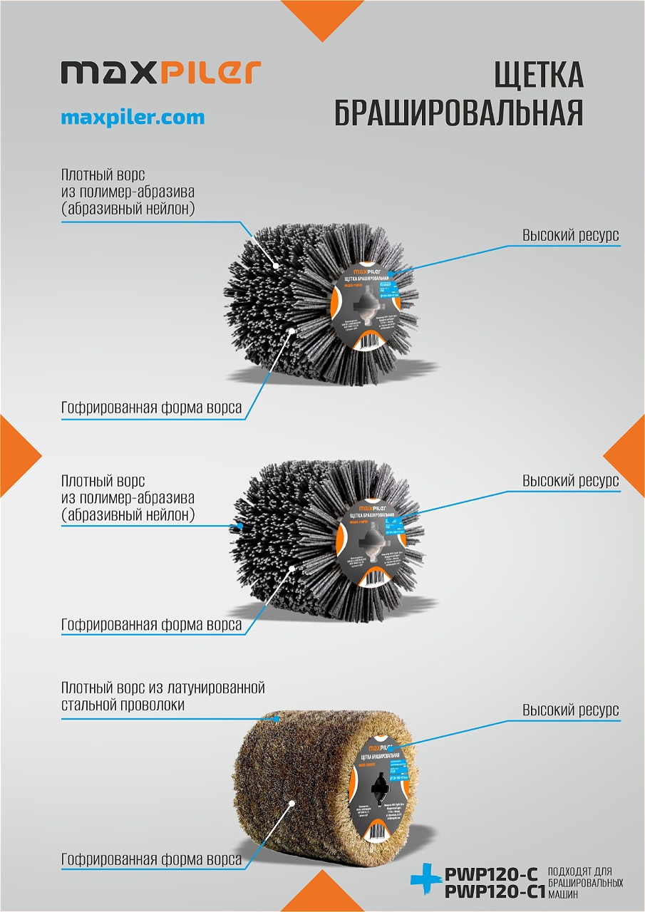 Новинки - Щетки брашировальные MAXPILER Новинки - Щетки брашировальные MAXPILER