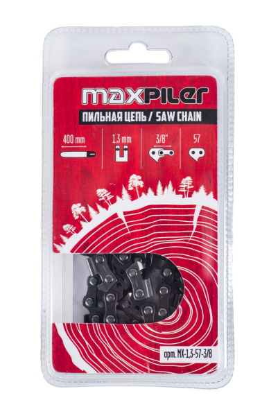 Цепь пильная МХ (400мм./16",3/8",1,3 мм. 57 зв.(PIT GCS38-C2.Парма 2М,Huter BS-45М 40 ) в блистере
