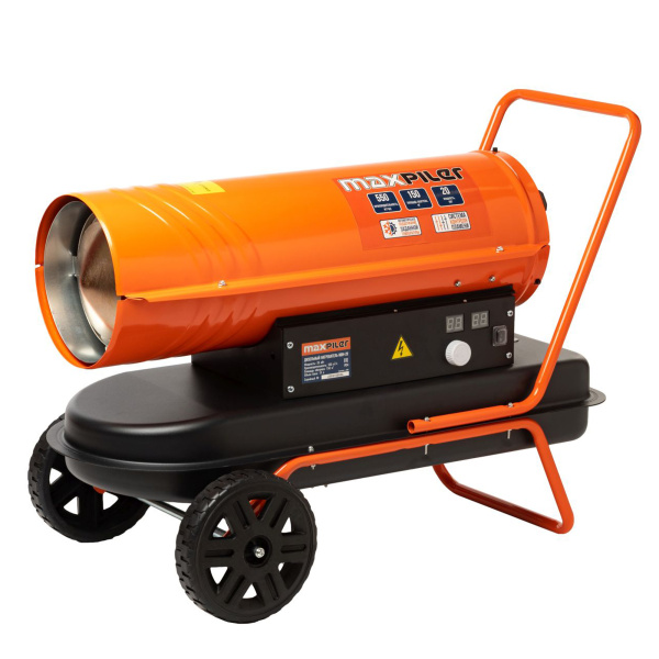 Пушка тепловая дизельная MAXPILER MDH-20 (20кВт, производительность 550м³/ч, обогрев 150м², бак19л)