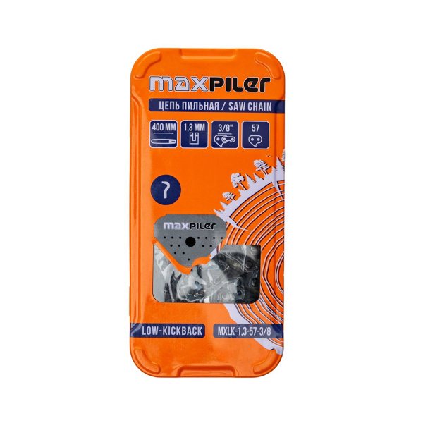 Цепь пильная MAXPILER MXLK-1,3-57-3/8 (GCS38-C2.Парма 2М,Huter BS-45М 40, низкая обратная отдача)